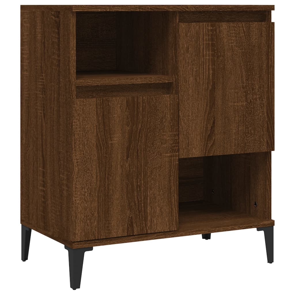 Dressoir 60x35x70 cm bewerkt hout bruin eikenkleur - AllerleiShop