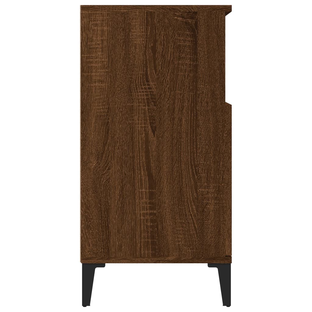 Dressoir 60x35x70 cm bewerkt hout bruin eikenkleur - AllerleiShop