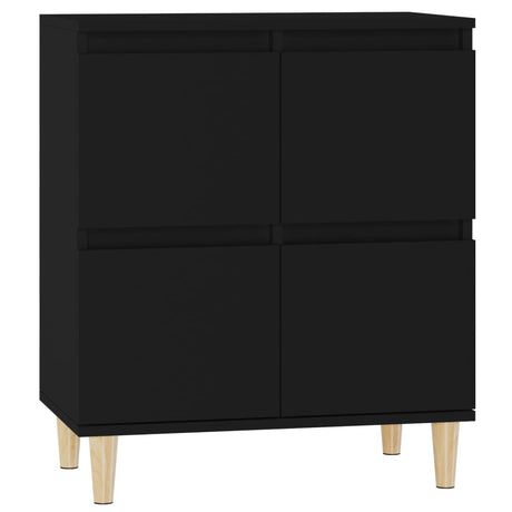 Dressoir 60x35x70 cm bewerkt hout zwart - AllerleiShop