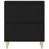 Dressoir 60x35x70 cm bewerkt hout zwart - AllerleiShop