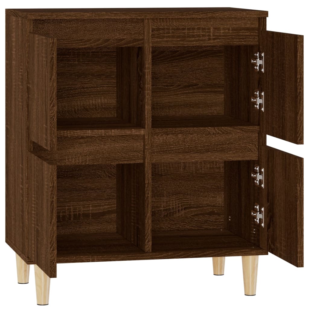 Dressoir 60x35x70 cm bewerkt hout bruin eikenkleur - AllerleiShop