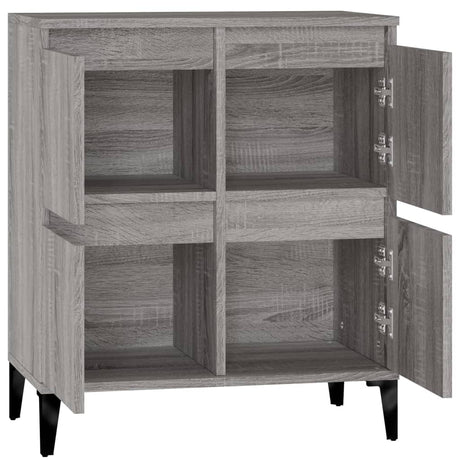 Dressoir 60x35x70 cm bewerkt hout grijs sonoma eikenkleurig - AllerleiShop