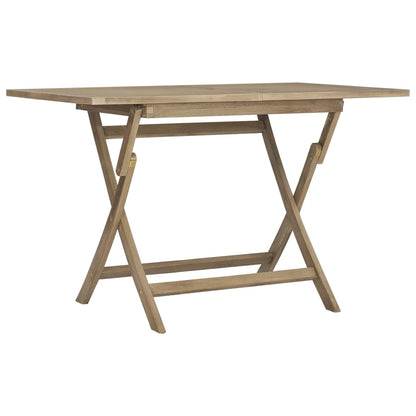 Tuintafel inklapbaar 120x70x75 cm massief teakhout grijs - AllerleiShop