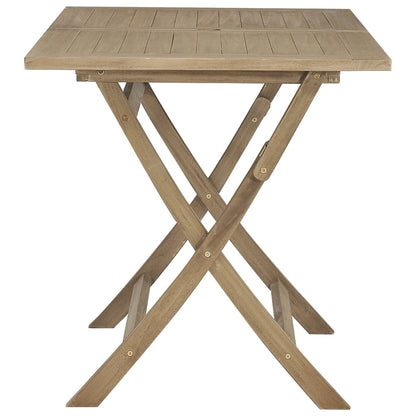 Tuintafel inklapbaar 120x70x75 cm massief teakhout grijs - AllerleiShop