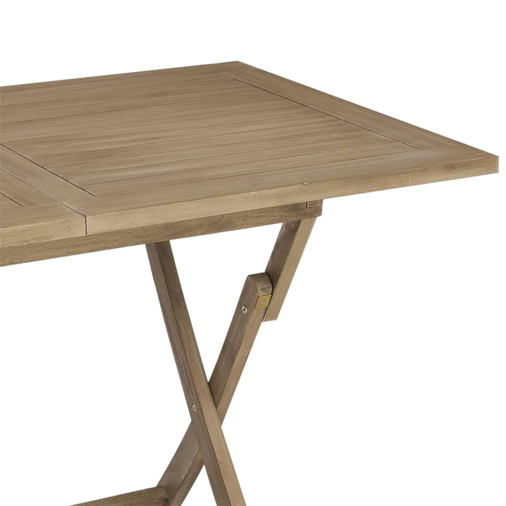 Tuintafel inklapbaar 120x70x75 cm massief teakhout grijs - AllerleiShop