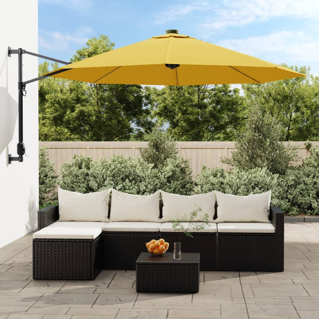 Wandparasol 290 cm geel - AllerleiShop