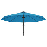 Wandparasol met LEDs 290 cm zeeblauw - AllerleiShop