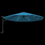 Wandparasol met LEDs 290 cm zeeblauw - AllerleiShop