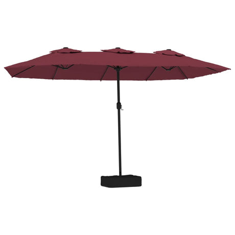 Parasol dubbel dak 449x245 cm bordeauxrood - AllerleiShop