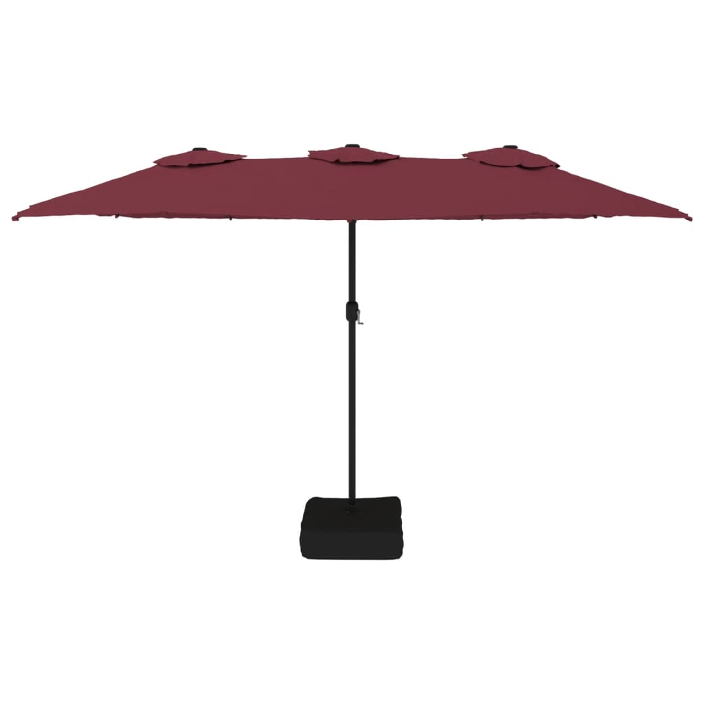 Parasol dubbel dak 449x245 cm bordeauxrood - AllerleiShop