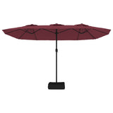 Parasol dubbel dak 449x245 cm bordeauxrood - AllerleiShop