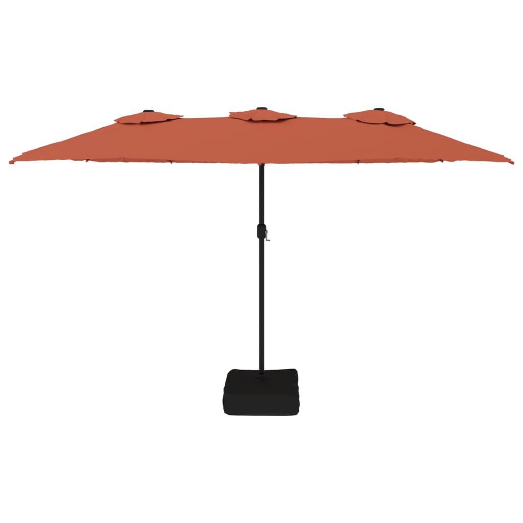 Parasol dubbel dak 449x245 cm terracottakleurig - AllerleiShop