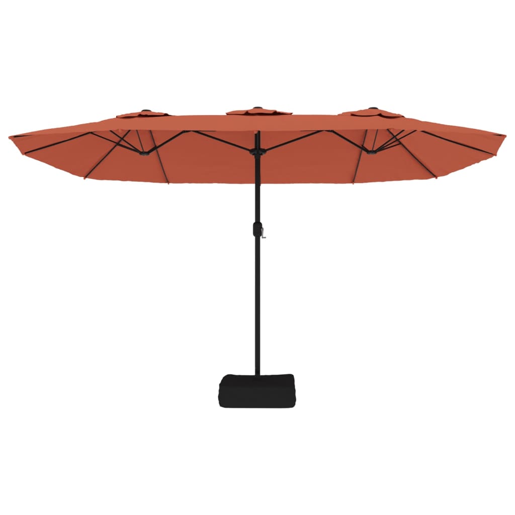 Parasol dubbel dak 449x245 cm terracottakleurig - AllerleiShop