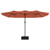 Parasol dubbel dak 449x245 cm terracottakleurig - AllerleiShop