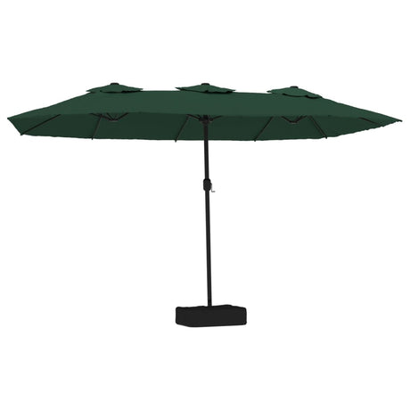 Parasol dubbel dak met LED 449x245 cm groen - AllerleiShop