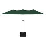 Parasol dubbel dak met LED 449x245 cm groen - AllerleiShop