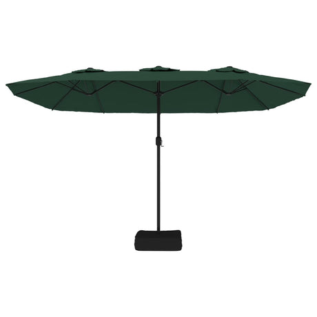 Parasol dubbel dak met LED 449x245 cm groen - AllerleiShop