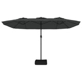 Parasol dubbel dak met LED 449x245 cm antracietkleurig - AllerleiShop