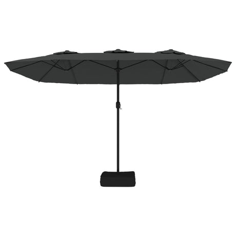 Parasol dubbel dak met LED 449x245 cm antracietkleurig - AllerleiShop