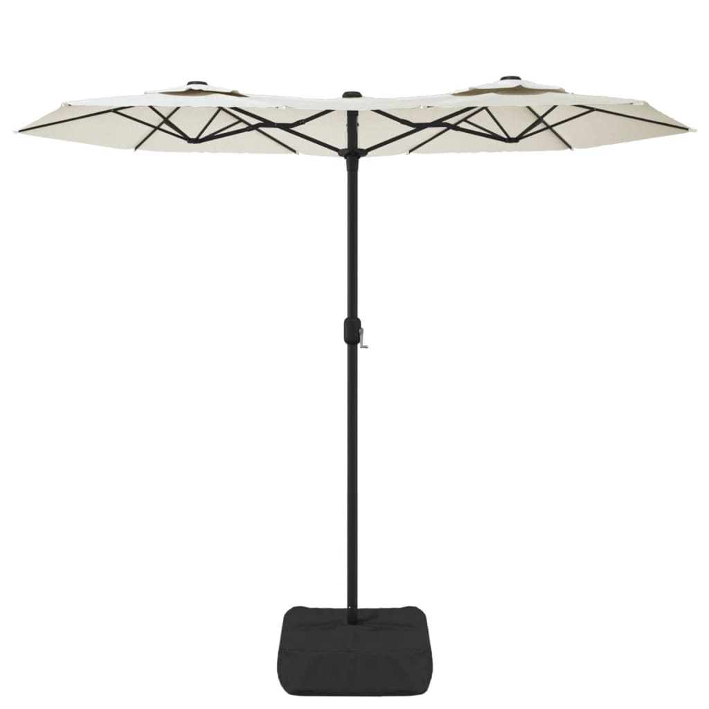 Parasol dubbel dak 316x240 cm zandwit - AllerleiShop