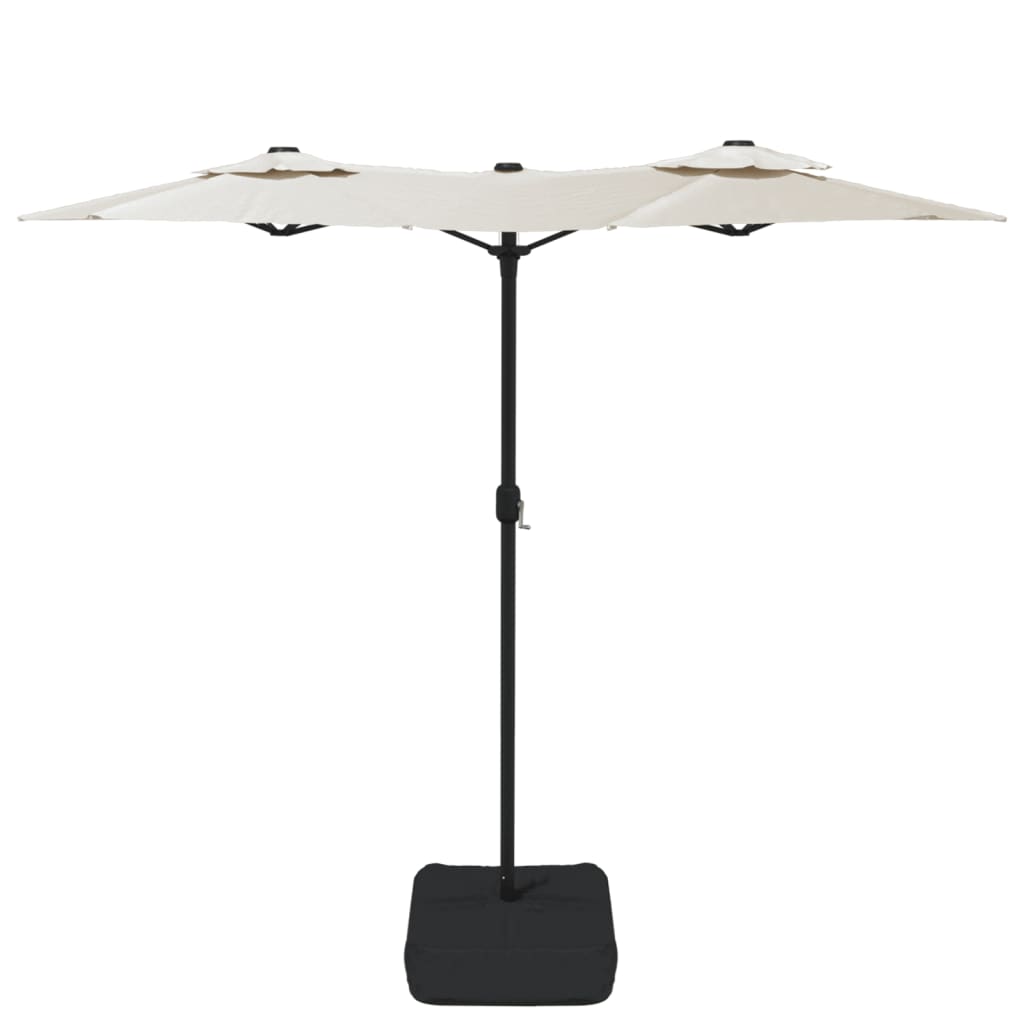 Parasol dubbel dak 316x240 cm zandwit - AllerleiShop