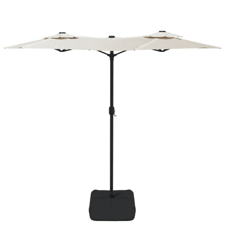 Parasol dubbel dak 316x240 cm zandwit - AllerleiShop