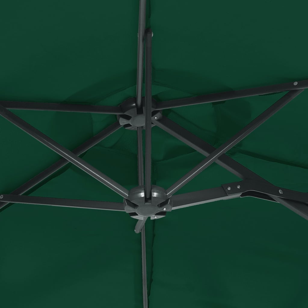 Parasol dubbel dak 316x240 cm groen - AllerleiShop