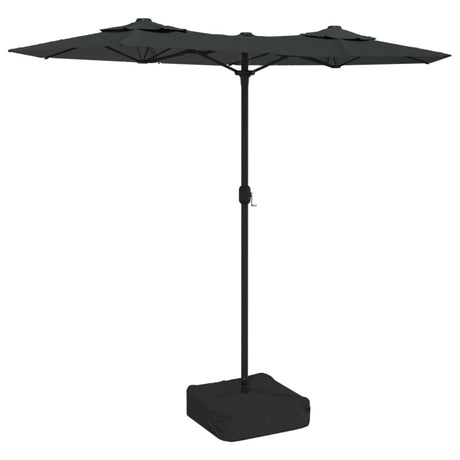 Parasol dubbel dak 316x240 cm antracietkleurig - AllerleiShop