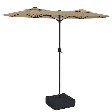 Parasol dubbel dak 316x240 cm taupe - AllerleiShop