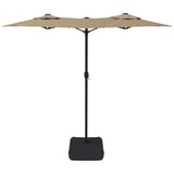 Parasol dubbel dak 316x240 cm taupe - AllerleiShop