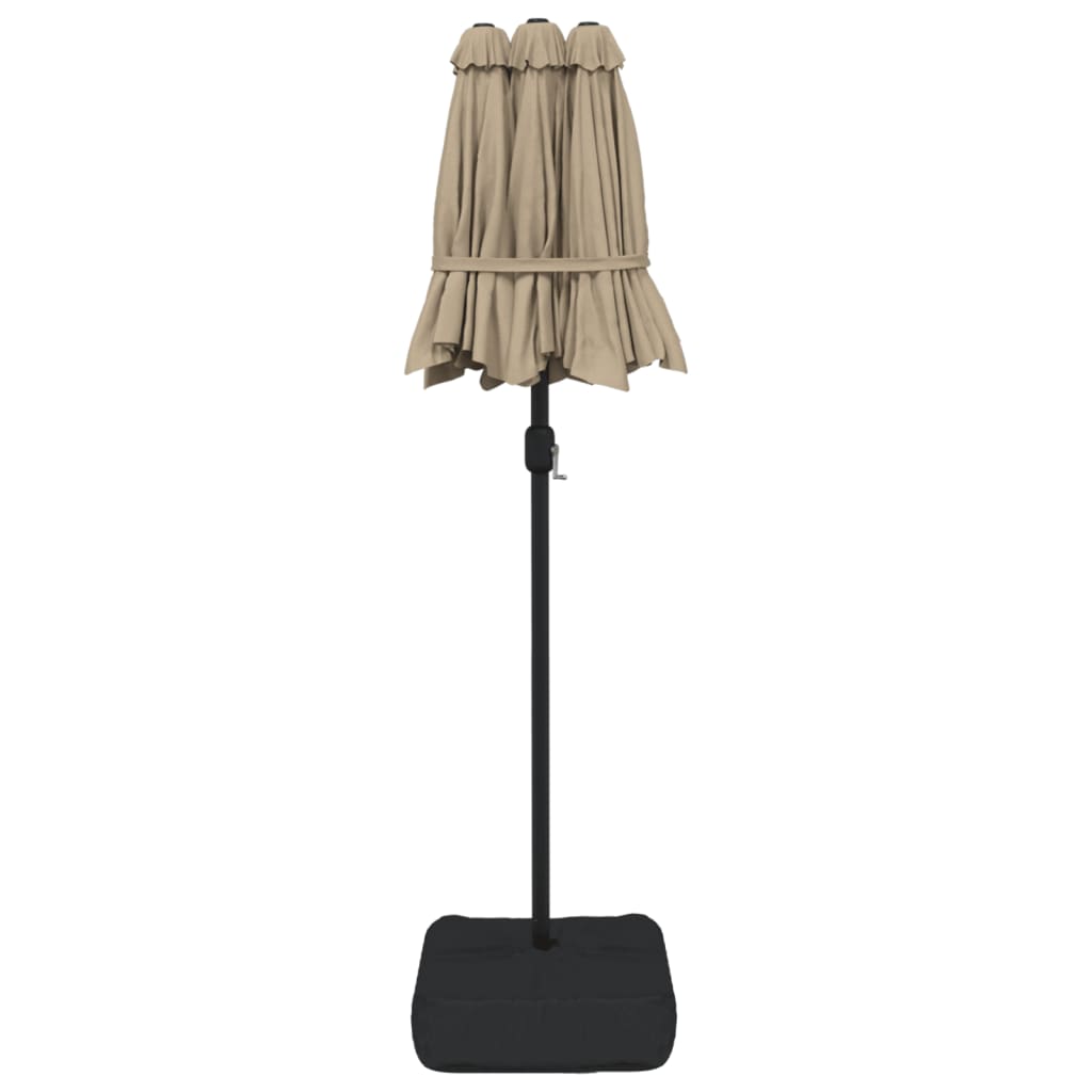 Parasol dubbel dak 316x240 cm taupe - AllerleiShop