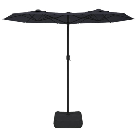 Parasol dubbel dak 316x240 cm zwart - AllerleiShop