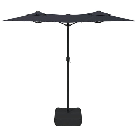 Parasol dubbel dak 316x240 cm zwart - AllerleiShop