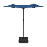 Parasol dubbel dak 316x240 cm azuurblauw - AllerleiShop