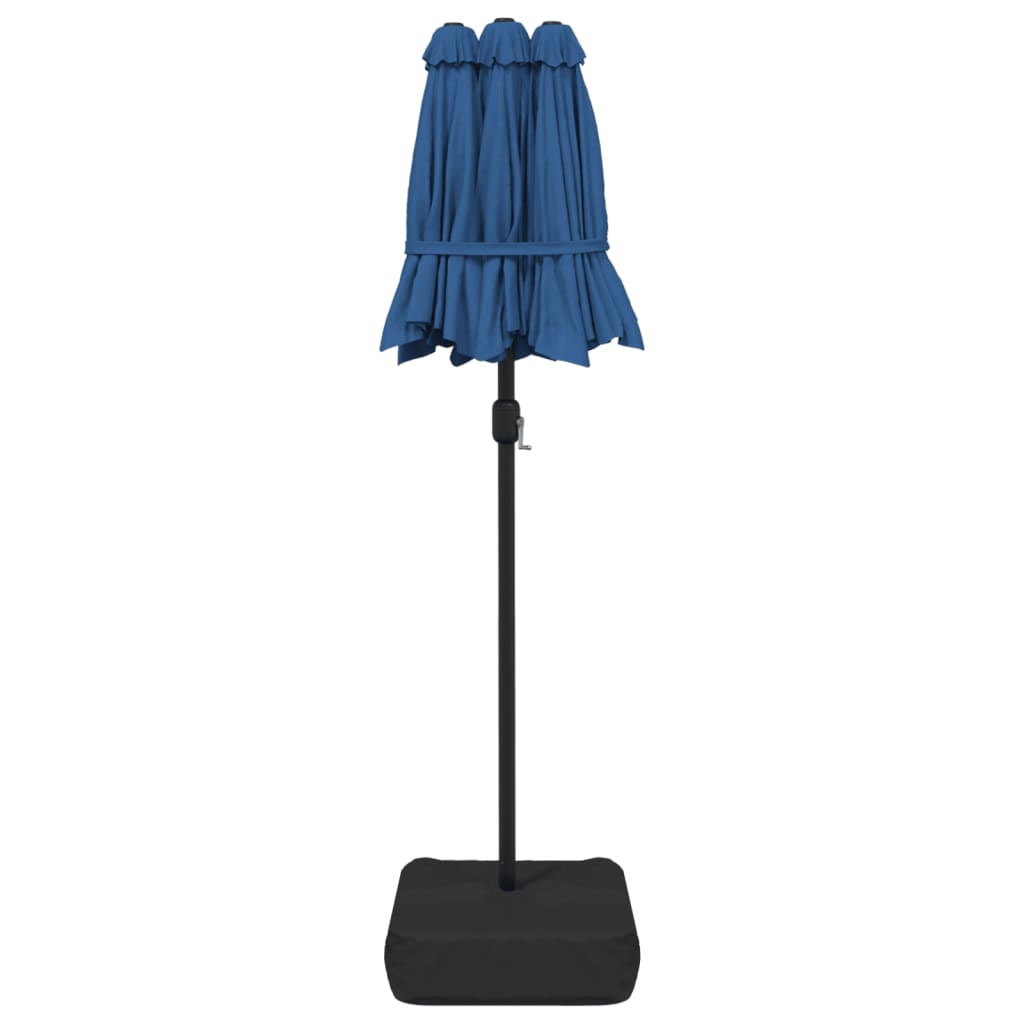 Parasol dubbel dak 316x240 cm azuurblauw - AllerleiShop