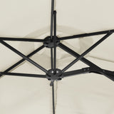 Parasol dubbel dak met LED 316x240 cm zandwit - AllerleiShop