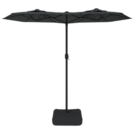 Parasol dubbel dak met LED's 316x240 cm antracietkleurig - AllerleiShop