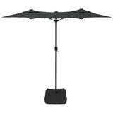 Parasol dubbel dak met LED's 316x240 cm antracietkleurig - AllerleiShop