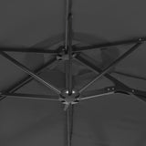 Parasol dubbel dak met LED's 316x240 cm antracietkleurig - AllerleiShop