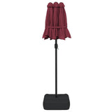 Parasol dubbel met LED's 316x240 cm bordeauxrood - AllerleiShop