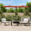 Parasol dubbel dak met LED's 316x240 cm terracottakleurig - AllerleiShop