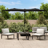 Parasol dubbel dak met LED's 316x240 cm zwart - AllerleiShop