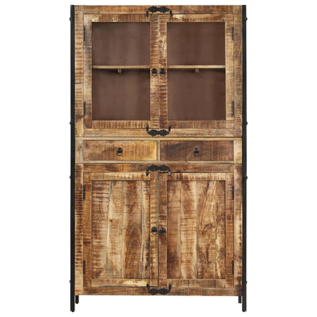 vidaXL Hoge kast 100x40x175 cm massief ruw mangohout - AllerleiShop