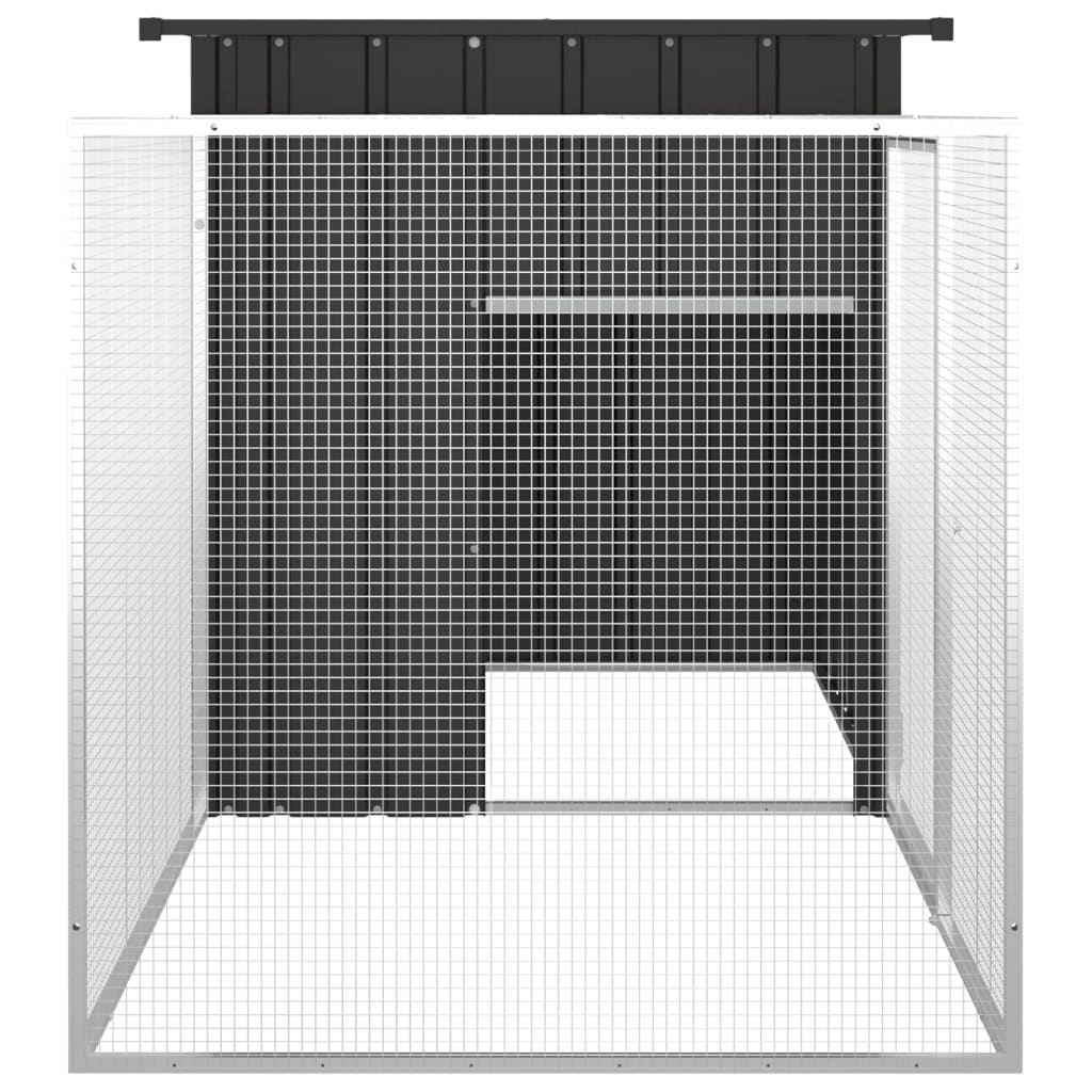 Konijnenhok 200x91x100 cm gegalvaniseerd staal antracietkleurig