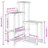 Houten Plantenstandaard 62,5x61,5x101,5 cm Gecarboniseerd Vurenhout