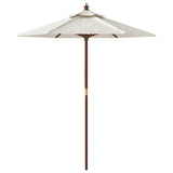 Parasol met houten paal 196x231 cm zandkleurig - AllerleiShop