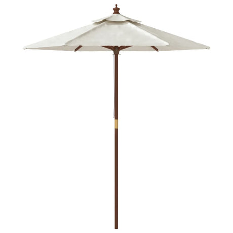 Parasol met houten paal 196x231 cm zandkleurig - AllerleiShop