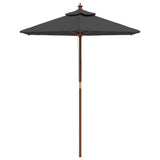 Parasol met houten paal 196x231 cm antracietkleurig - AllerleiShop