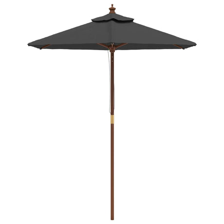 Parasol met houten paal 196x231 cm antracietkleurig - AllerleiShop