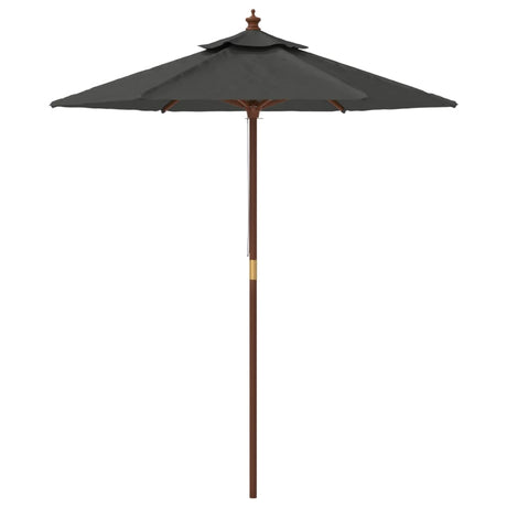 Parasol met houten paal 196x231 cm antracietkleurig - AllerleiShop